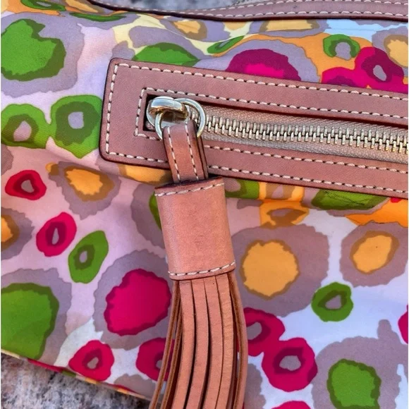 *VINTAGE* KATE SPADE Multicolor Abstract Polka Dot Hobo Purse Bag - Picture 13 of 15